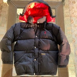 Ralph Lauren black down winter coat. Size 8